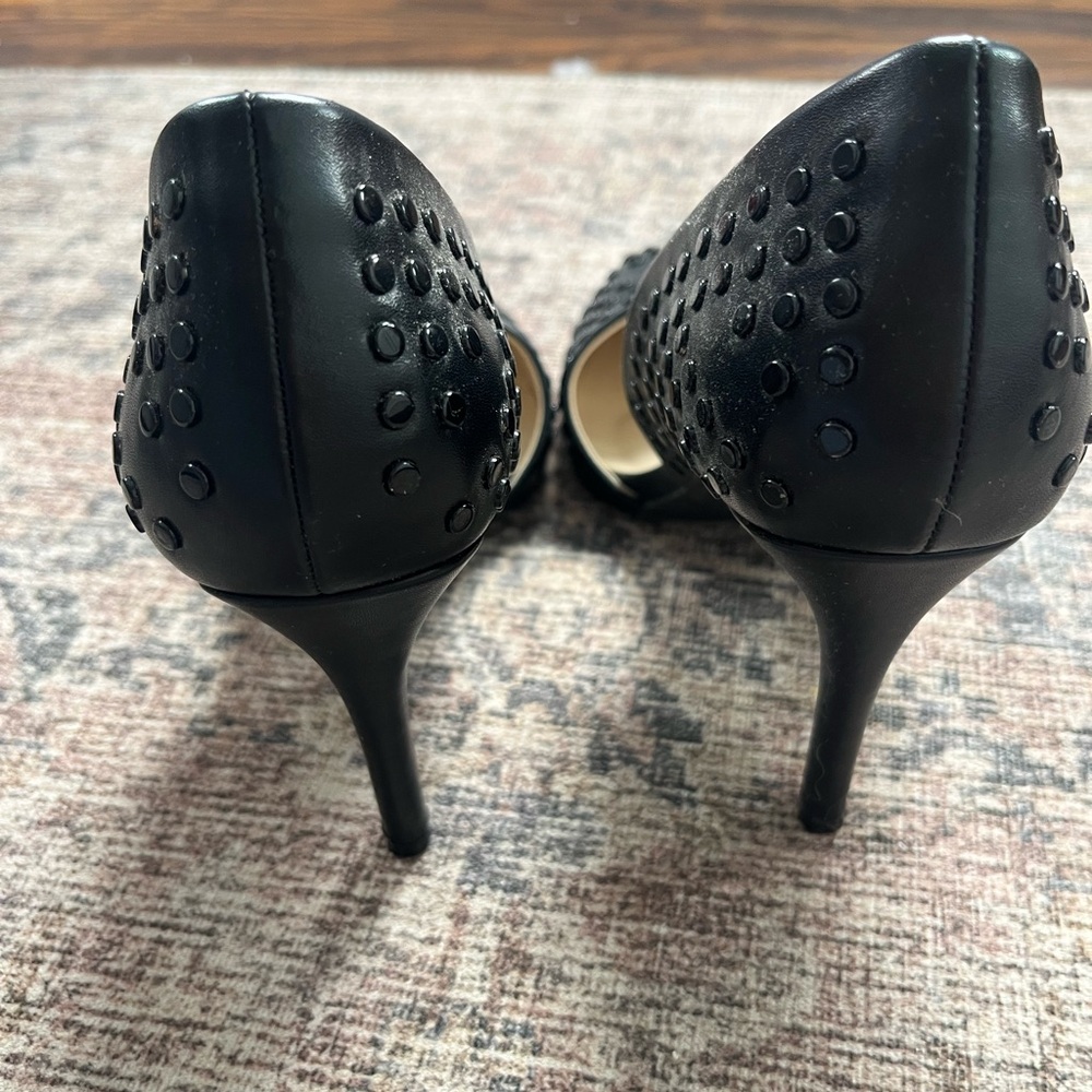 French Connection Black Studded Heels - Picture 4 of 6